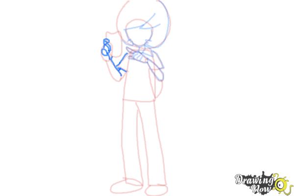 How to Draw Trevor from Pokemon X And Y - Step 8