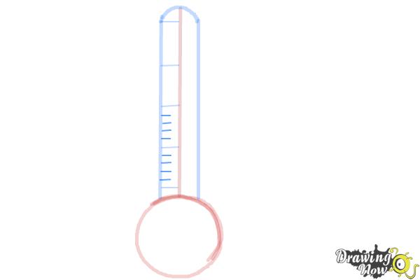 How to Draw a Thermometer - Step 5