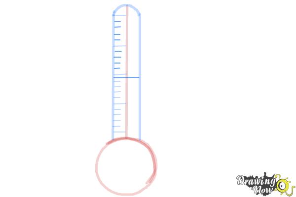How to Draw a Thermometer - Step 6