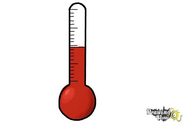 How to Draw a Thermometer - Step 8