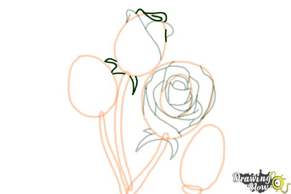 How to Draw Roses Step by Step - Step 10