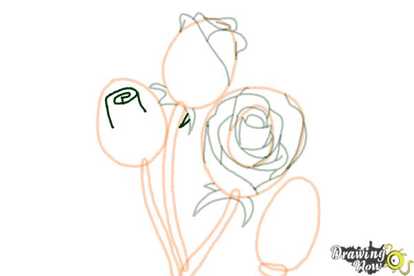 How to Draw Roses Step by Step - Step 11