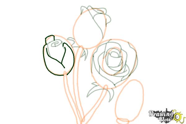 How to Draw Roses Step by Step - Step 12