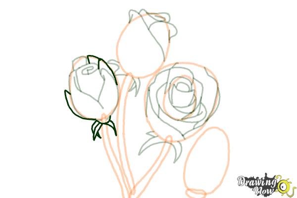 How to Draw Roses Step by Step - Step 13