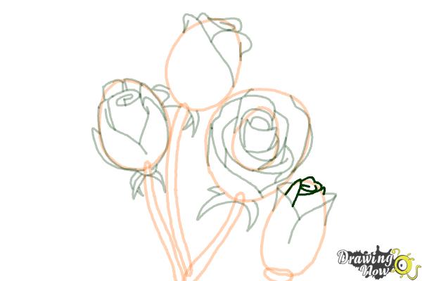 How to Draw Roses Step by Step - Step 15