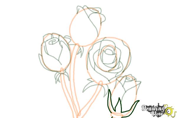 How to Draw Roses Step by Step - Step 16