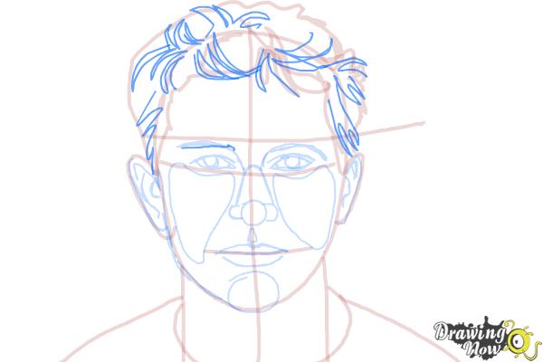 How to Draw Tobuscus, Toby Turner - Step 10