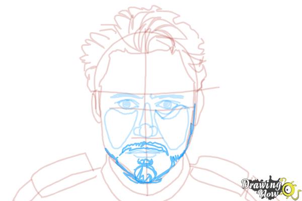How to Draw Tony Stark - Step 10