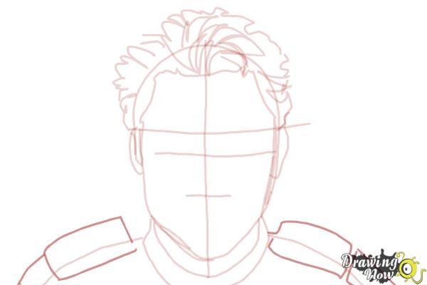 How to Draw Tony Stark - Step 6