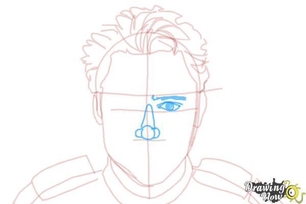 How to Draw Tony Stark - Step 7