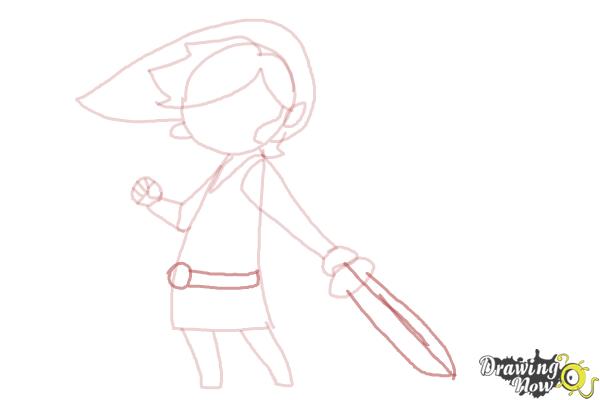 How to Draw Toon Link Step by Step - Step 8