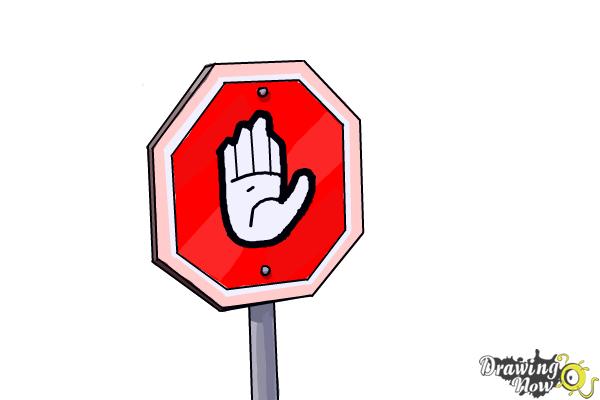 How to Draw a Stop Sign - Step 10