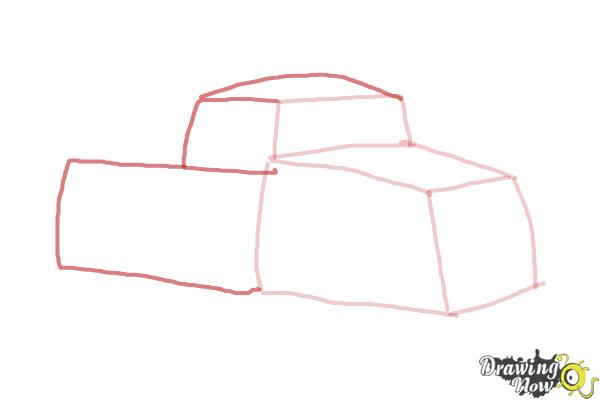 How to Draw a Tow Truck - Step 4