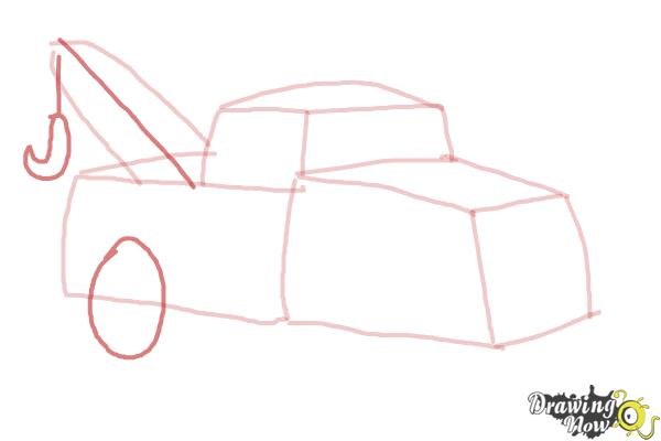 How to Draw a Tow Truck - Step 6