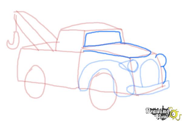 How to Draw a Tow Truck - Step 9