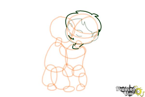 How to Draw Two People Hugging - Step 11
