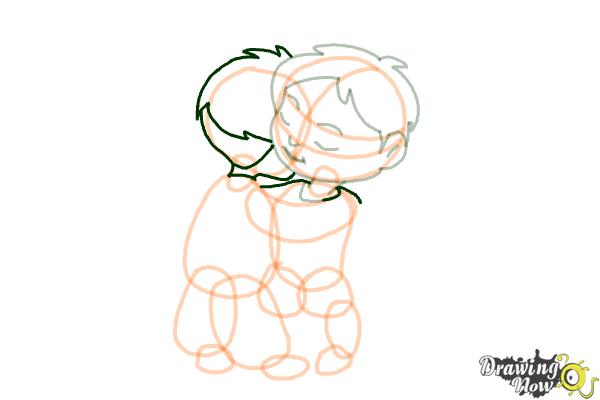 How to Draw Two People Hugging - Step 12