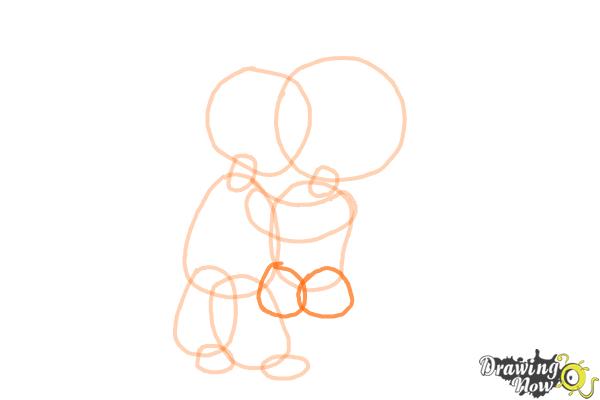 How to Draw Two People Hugging - Step 7