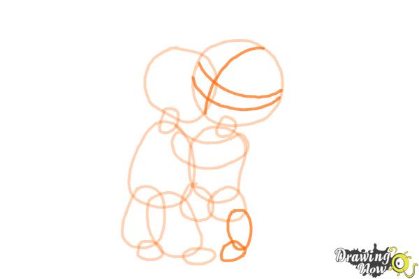 How to Draw Two People Hugging - Step 8