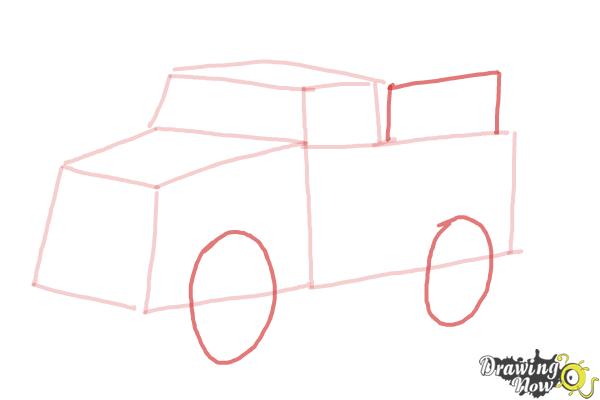 How to Draw a Pickup Truck - Step 5