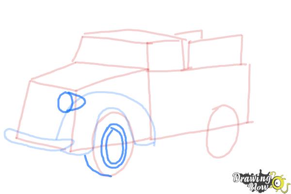 How to Draw a Pickup Truck - Step 7