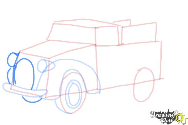How to Draw a Pickup Truck - Step 8