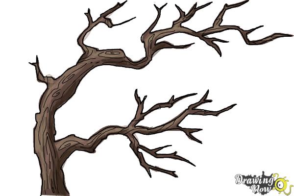 How to Draw Tree Branches - Step 10