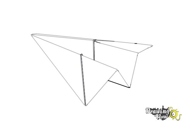 How to Draw a Paper Airplane - Step 9