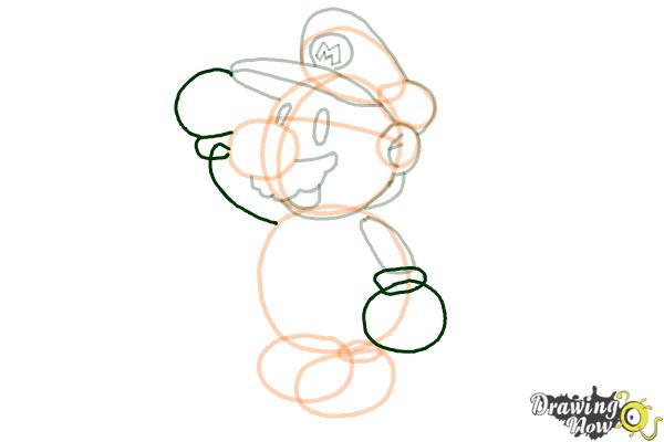 How to Draw Paper Mario - Step 10