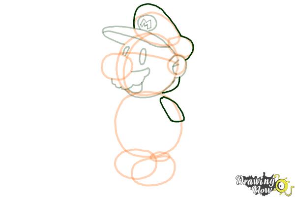 How to Draw Paper Mario - Step 9