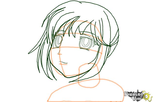 How to Draw Kurumu Korono from Rosario + Vampire - Step 5