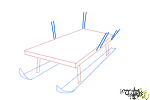 How to Draw a Sled - Step 5