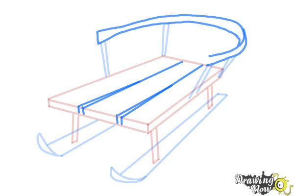 How to Draw a Sled - Step 6