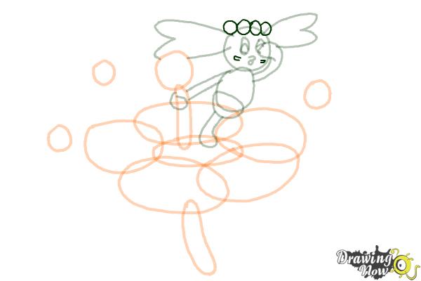 How to Draw Flabebe from Pokemon X And Y - Step 9