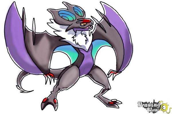 How to Draw Noivern from Pokemon X And Y - Step 10