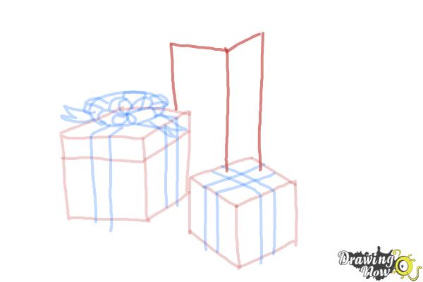 How to Draw Christmas Presents - Step 11