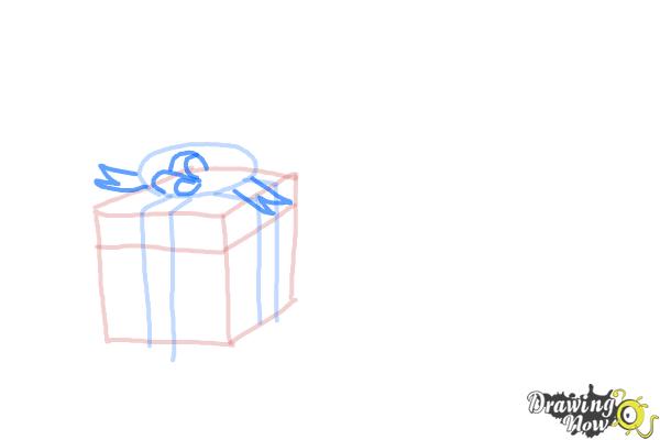 How to Draw Christmas Presents - Step 6