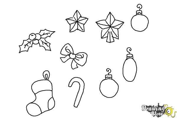 How To Draw Christmas Decorations