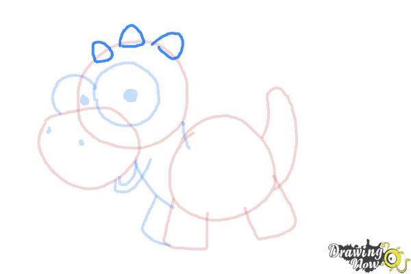 How to Draw Dinosaurs For Kids - Step 9 How to Draw Dinosaurs For Kids - Step 9