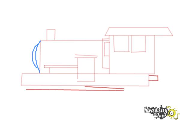 How to Draw a Steam Train - Step 8