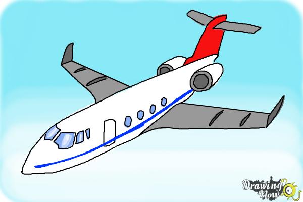 How to Draw a Airplane - Step 12