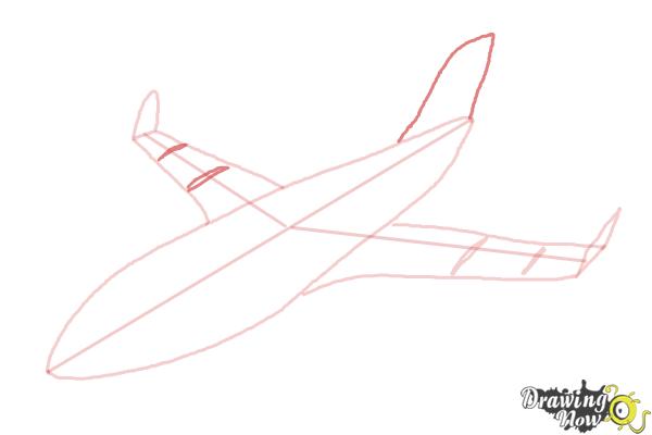 How to Draw a Airplane - Step 7