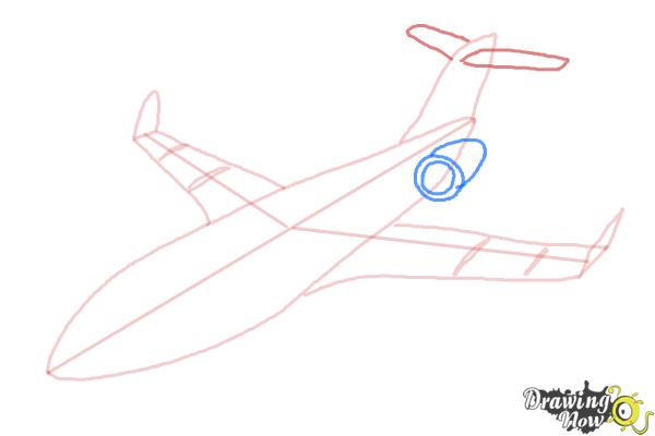 How to Draw a Airplane - Step 8