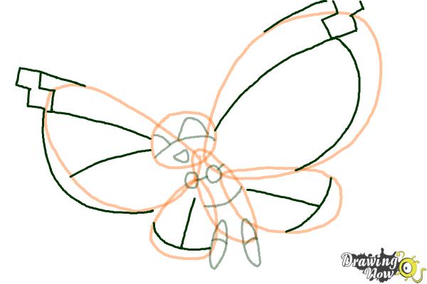 How to Draw Vivillon from Pokemon X And Y - Step 4 How to Draw Vivillon from Pokemon X And Y - Step 4
