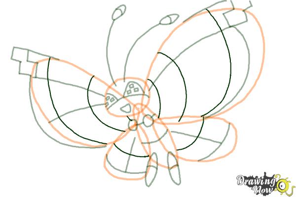 How to Draw Vivillon from Pokemon X And Y - Step 6