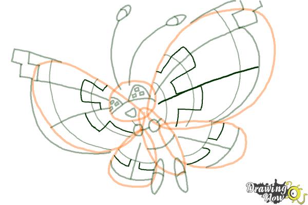 How to Draw Vivillon from Pokemon X And Y - Step 7 How to Draw Vivillon from Pokemon X And Y - Step 7