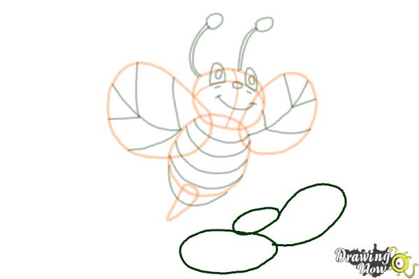 How to Draw a Bee For Kids - Step 10