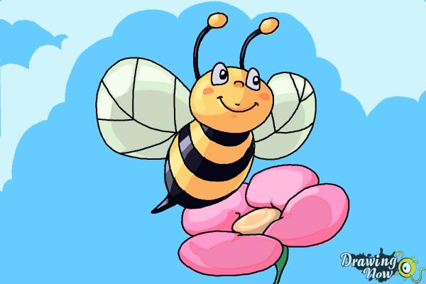 How to Draw a Bee For Kids - Step 12