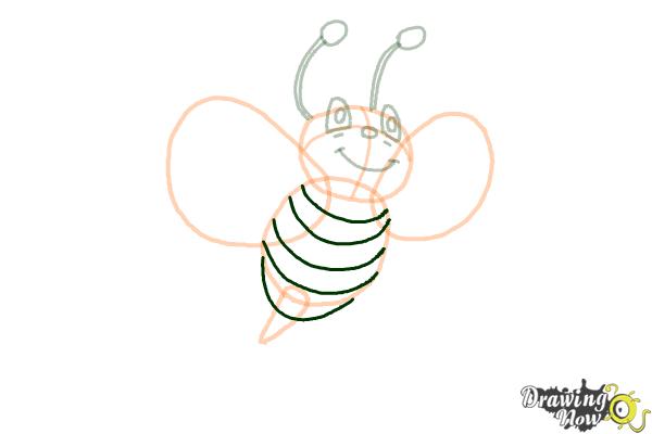 How to Draw a Bee For Kids - Step 8