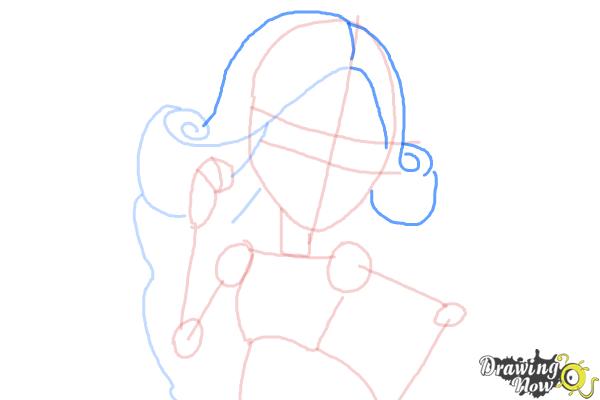 How to Draw Viperine Gorgon from Monster High - Step 7
